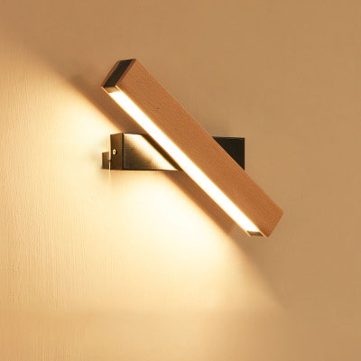 Wood LED Wall Mounted Lamp Modern Sconce – Adjustable Lighting for Living Room Hallway Bedroom Decor