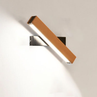Wood LED Wall Mounted Lamp Modern Sconce – Adjustable Lighting for Living Room Hallway Bedroom Decor