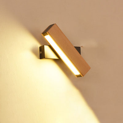 Wood LED Wall Mounted Lamp Modern Sconce – Adjustable Lighting for Living Room Hallway Bedroom Decor