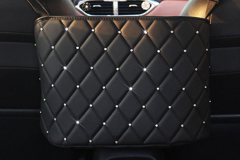 Car Seat Storage Bag – Handbag Holder & Middle Console Organizer