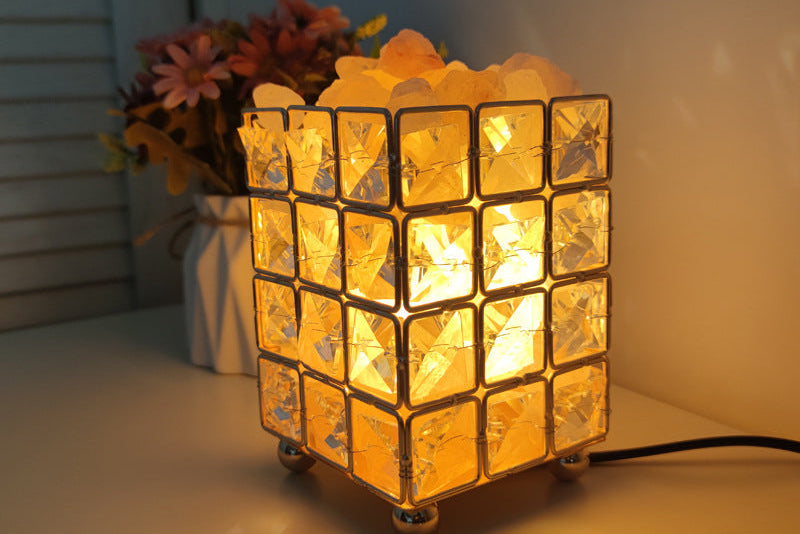Elegant Crystal Table Lamp – LED Night Light for Bedroom, Desk & Gifts