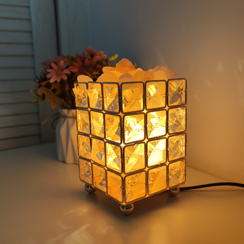Elegant Crystal Table Lamp – LED Night Light for Bedroom, Desk & Gifts