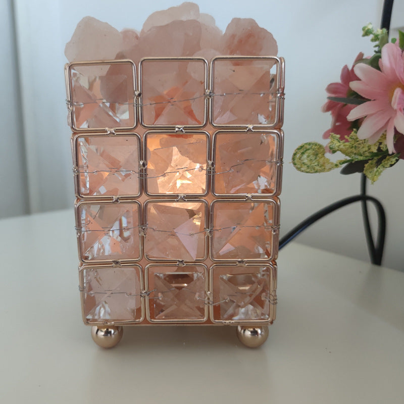Elegant Crystal Table Lamp – LED Night Light for Bedroom, Desk & Gifts