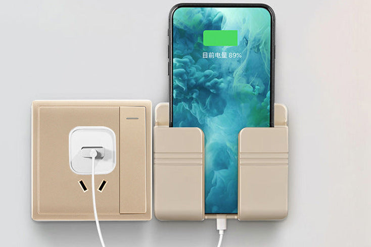 Wall Mount Phone Storage Box – Charging Holder for Cable & Phone