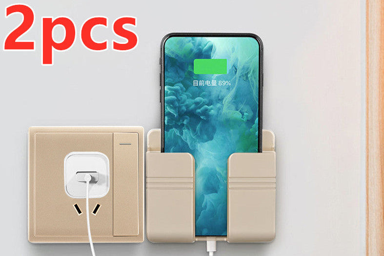 Wall Mount Phone Storage Box – Charging Holder for Cable & Phone