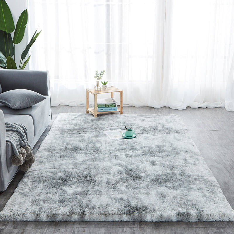 Colorful Tie-Dye Wool Carpet Rug – Living Room Soft PV Pile Floor Rug