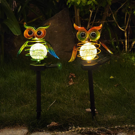 Solar Owl Garden Lamp – Outdoor LED Lawn Light for Yard Décor