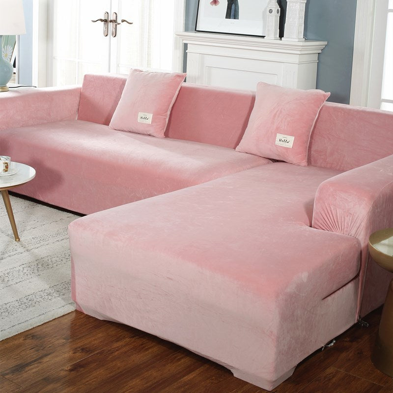 Silver Fox Velvet Sofa Cover – Couch Protector for Living Room