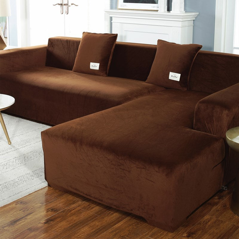 Silver Fox Velvet Sofa Cover – Couch Protector for Living Room