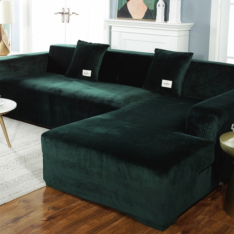 Silver Fox Velvet Sofa Cover – Couch Protector for Living Room