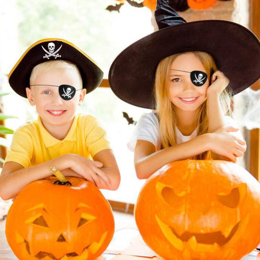 Halloween Kids Pirate Accessories – Captain Hat & Eye Patch for Party Costume & Cosplay