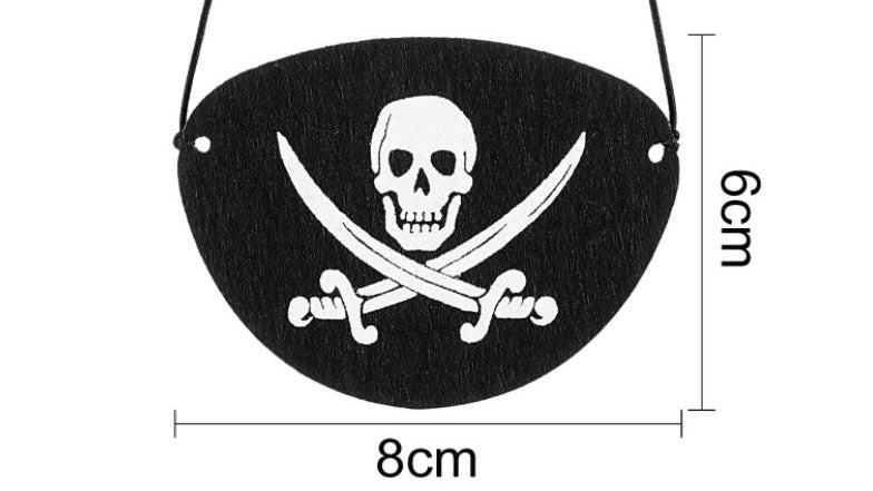 Halloween Kids Pirate Accessories – Captain Hat & Eye Patch for Party Costume & Cosplay