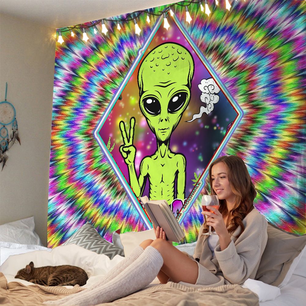 Boho Alien Wall Hanging – Explosive Home Decor Tapestry for Bedroom & Apartment