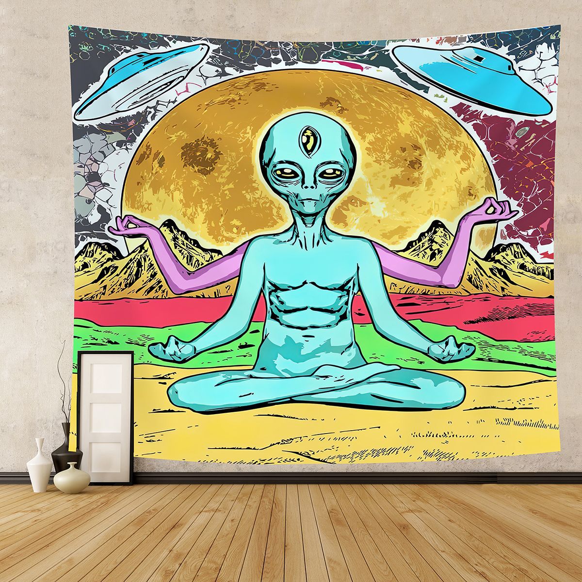 Boho Alien Wall Hanging – Explosive Home Decor Tapestry for Bedroom & Apartment