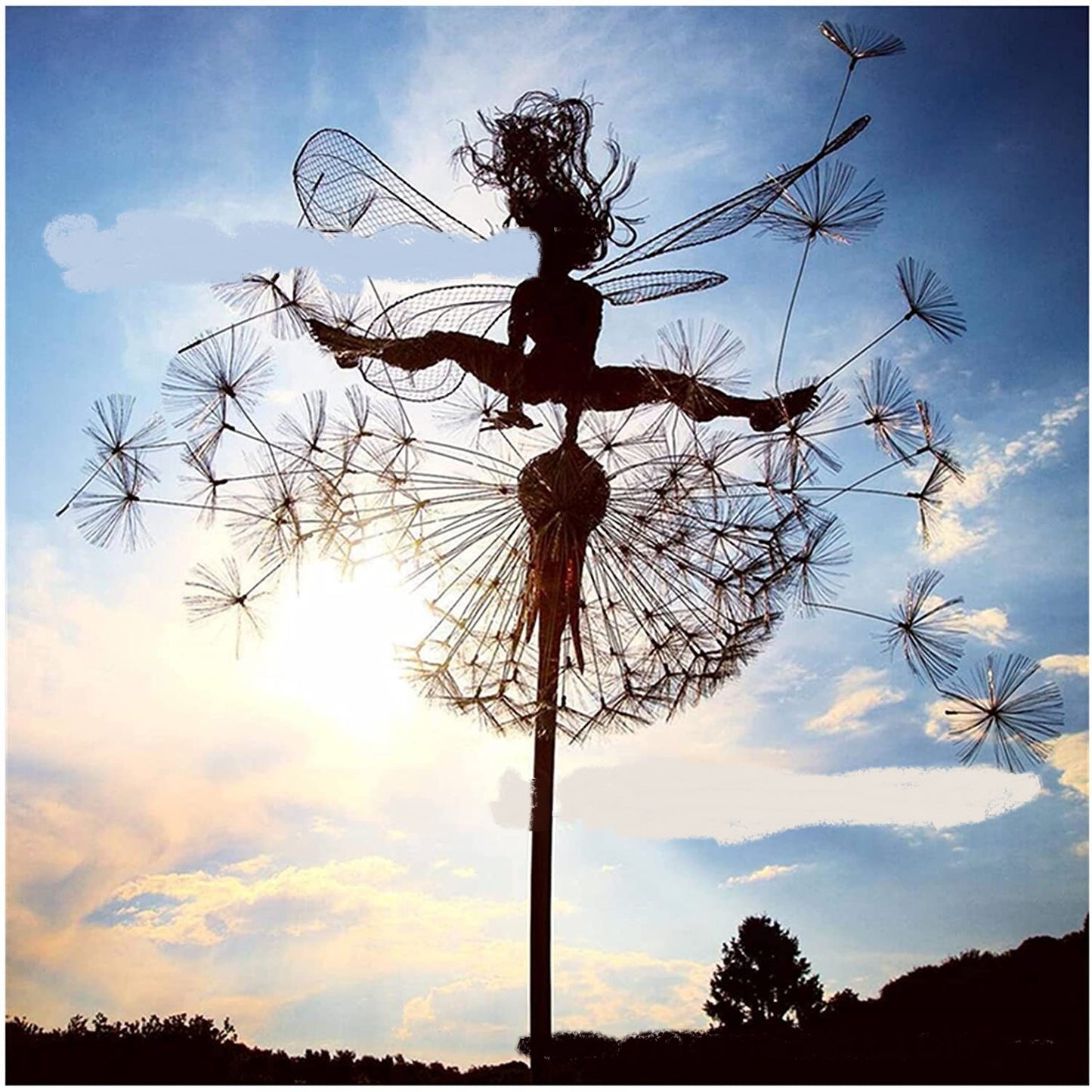 Mythical Fairy Garden Figurine – Enchanted Pixie Dandelion Decor Accent