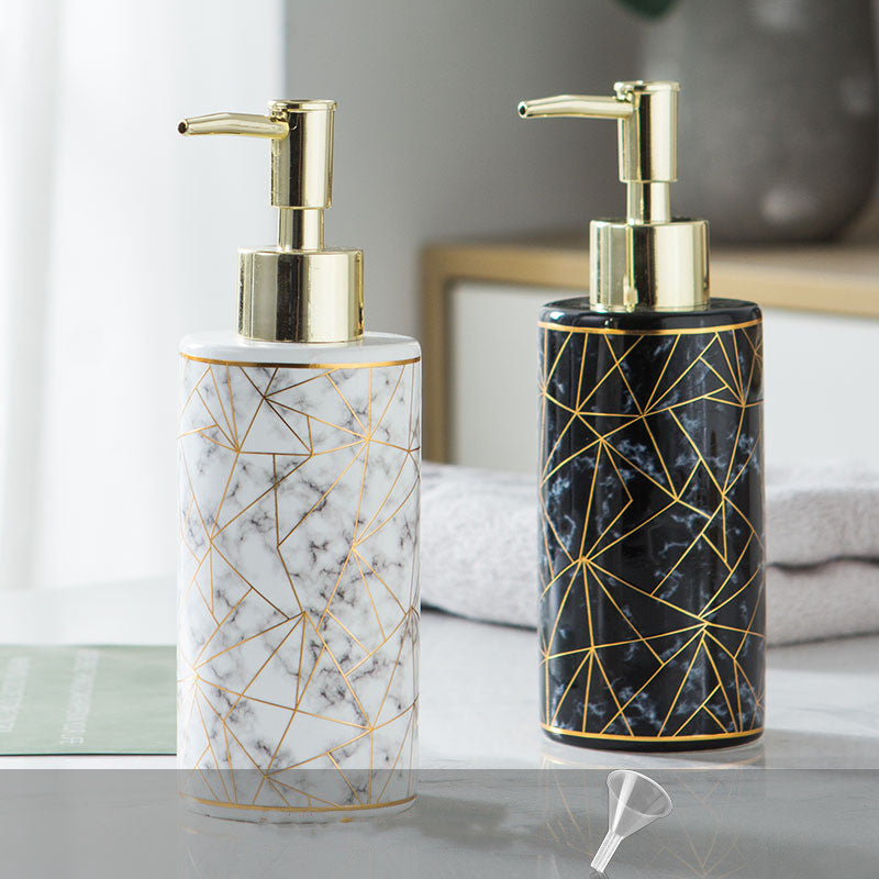 Luxury Marble Ceramic Lotion & Shampoo Bottle