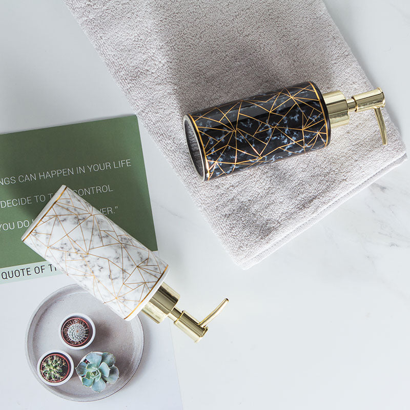 Luxury Marble Ceramic Lotion & Shampoo Bottle
