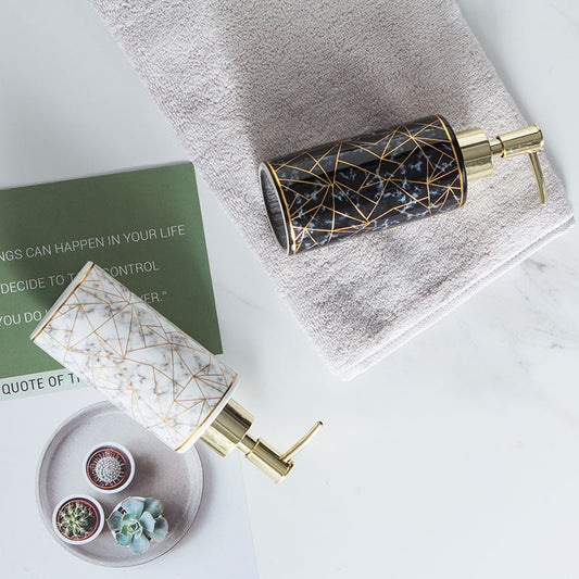 Luxury Marble Ceramic Lotion & Shampoo Bottle