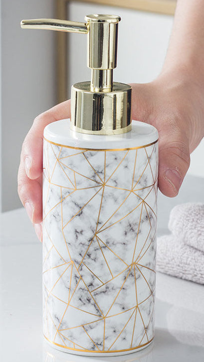 Luxury Marble Ceramic Lotion & Shampoo Bottle