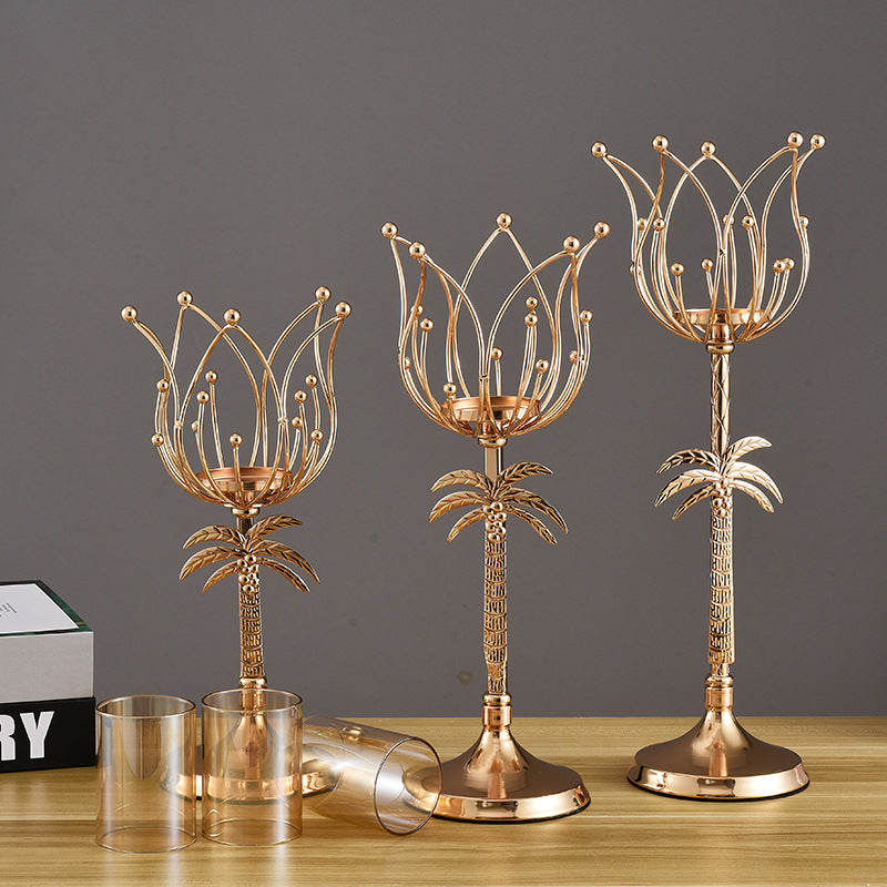 Modern Candle Holder Decoration – Elegant Dining Table Centerpiece for Romantic Nights