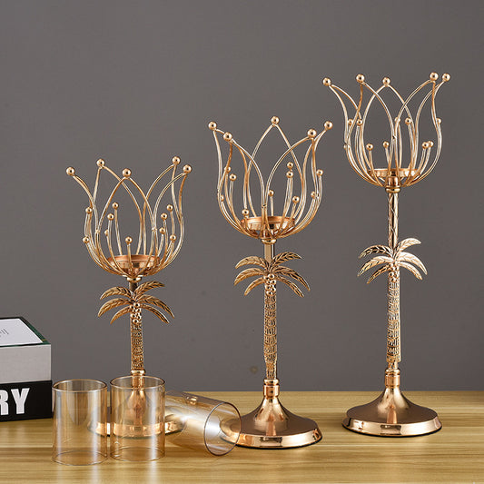 Modern Candle Holder Decoration – Elegant Dining Table Centerpiece for Romantic Nights