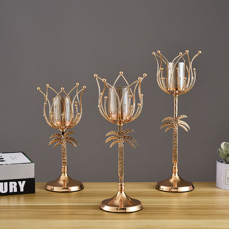 Modern Candle Holder Decoration – Elegant Dining Table Centerpiece for Romantic Nights