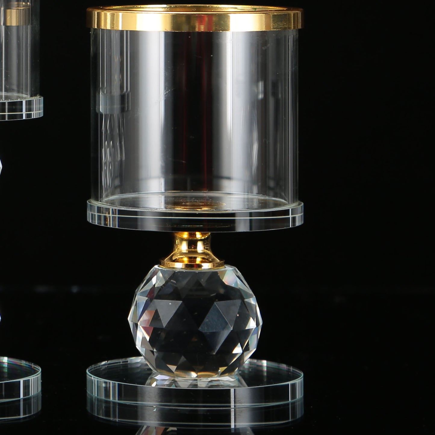 Romantic Home Decor Crystal Candle Holder – Luxury European Table Decoration