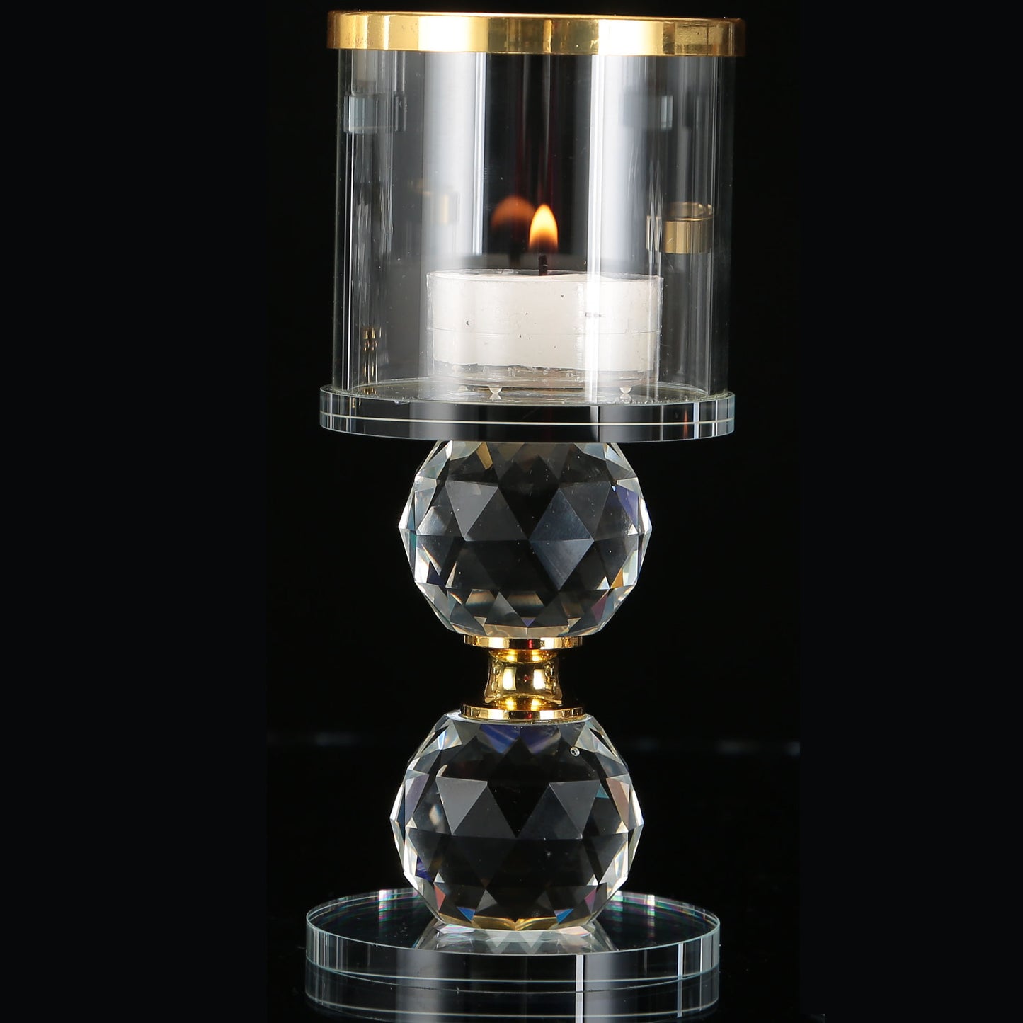 Romantic Home Decor Crystal Candle Holder – Luxury European Table Decoration