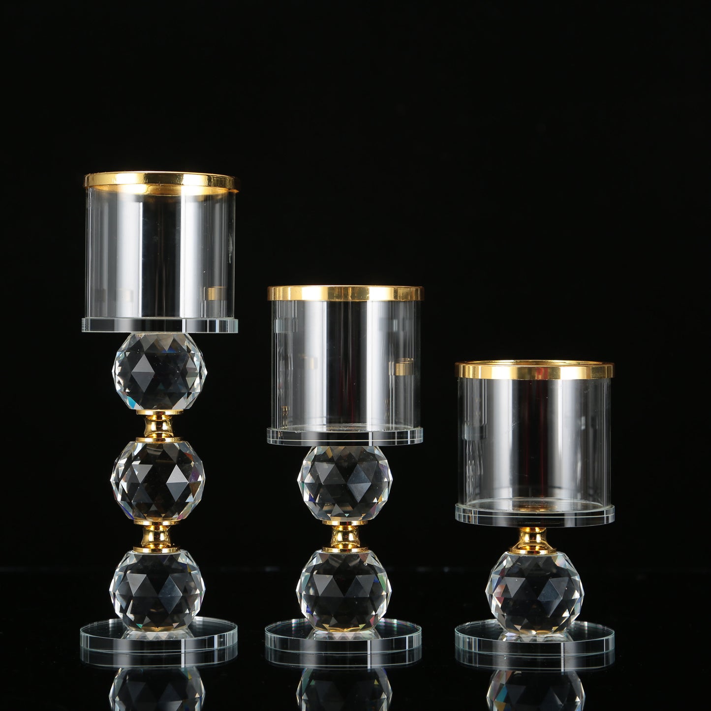 Romantic Home Decor Crystal Candle Holder – Luxury European Table Decoration