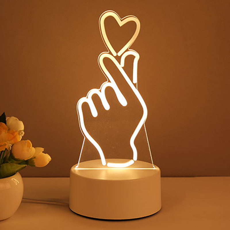 3D Acrylic LED Lamp – Neon Night Light for Bedroom Decor & Gift Ideas
