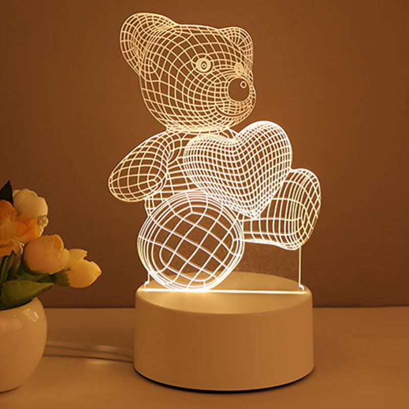 3D Acrylic LED Lamp – Neon Night Light for Bedroom Decor & Gift Ideas
