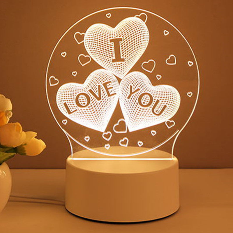 3D Acrylic LED Lamp – Neon Night Light for Bedroom Decor & Gift Ideas