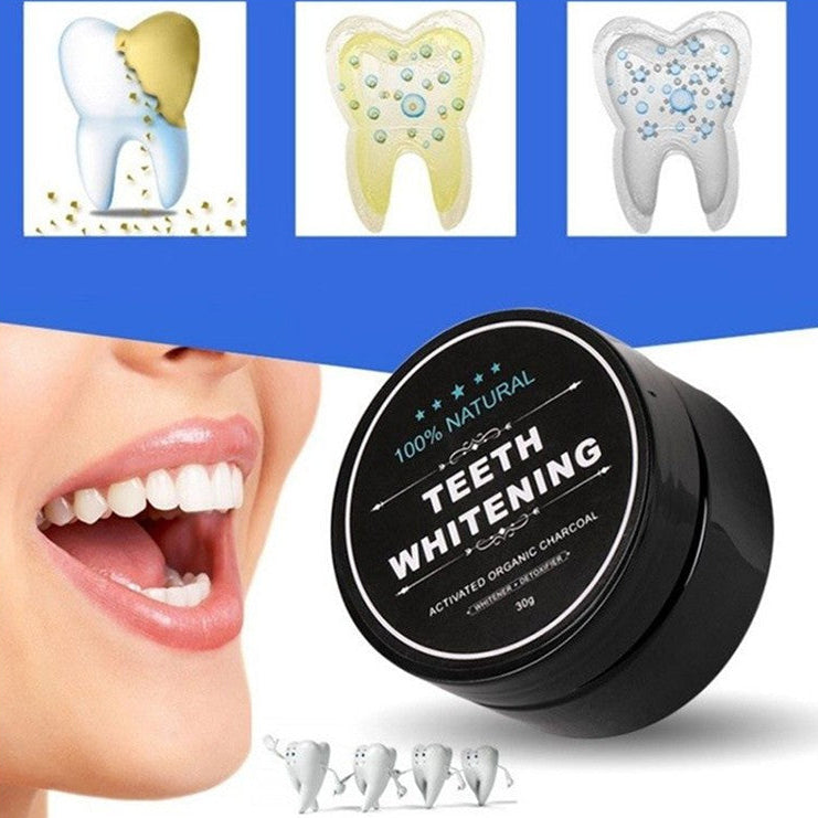 Organic Charcoal Teeth Whitening Powder | Natural Stain Removal & Oral Care