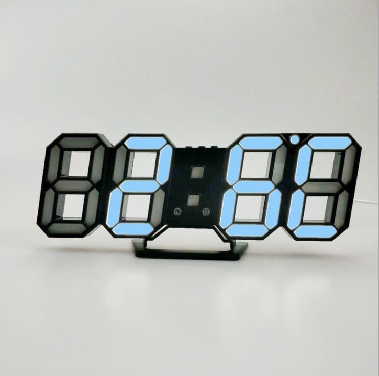 Modern 3D LED Digital Wall Clock – Minimalist Home & Office Decor