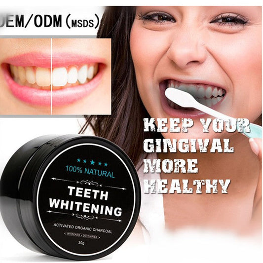 Organic Charcoal Teeth Whitening Powder | Natural Stain Removal & Oral Care