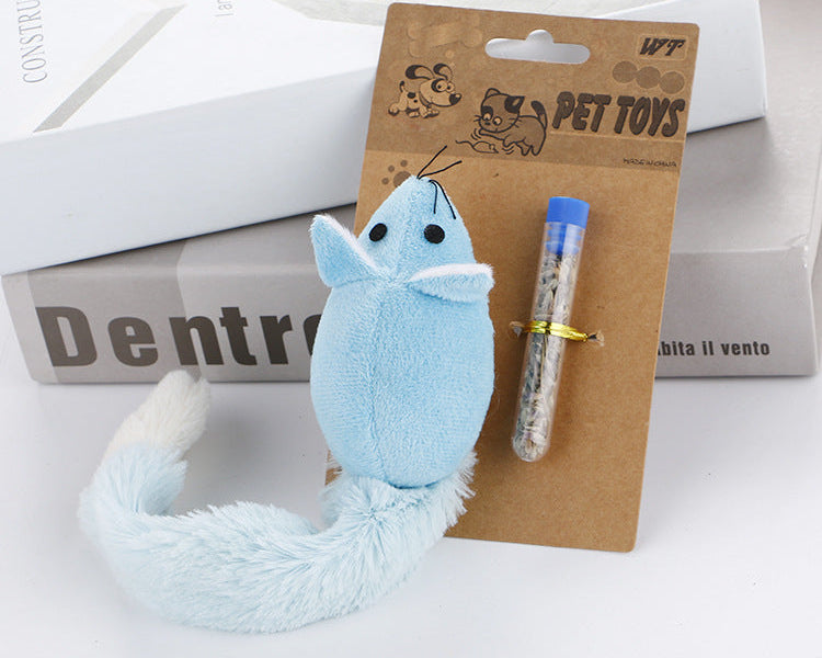 Interactive Cat Mouse Toy – Long Tail Teaser Wand for Kitten/ Cat Play & Exercise