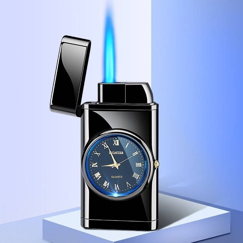 Electric Watch Lighter Men – Windproof Blue Flame Creative Wrist Watch Lighter Gift