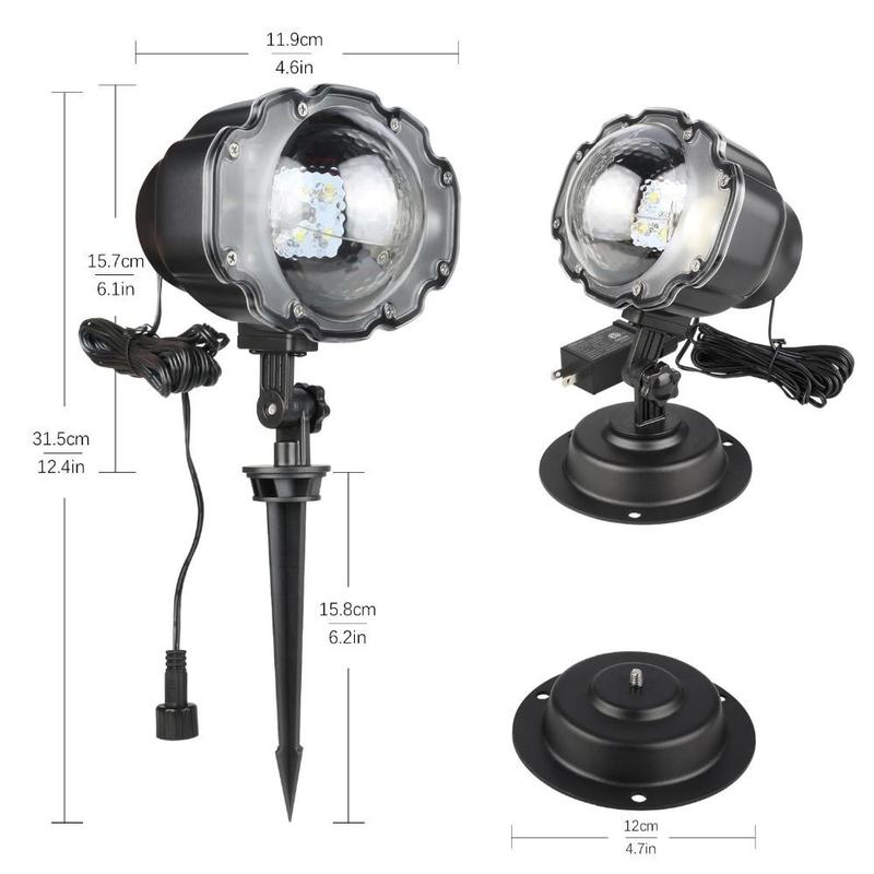 Christmas Snowflake Projector Light Outdoor – LED Moving Snow Light