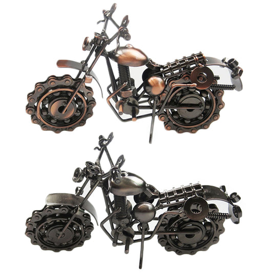 Vintage Motorcycle Desk Decor – Iron Motorbike Model Figurine
