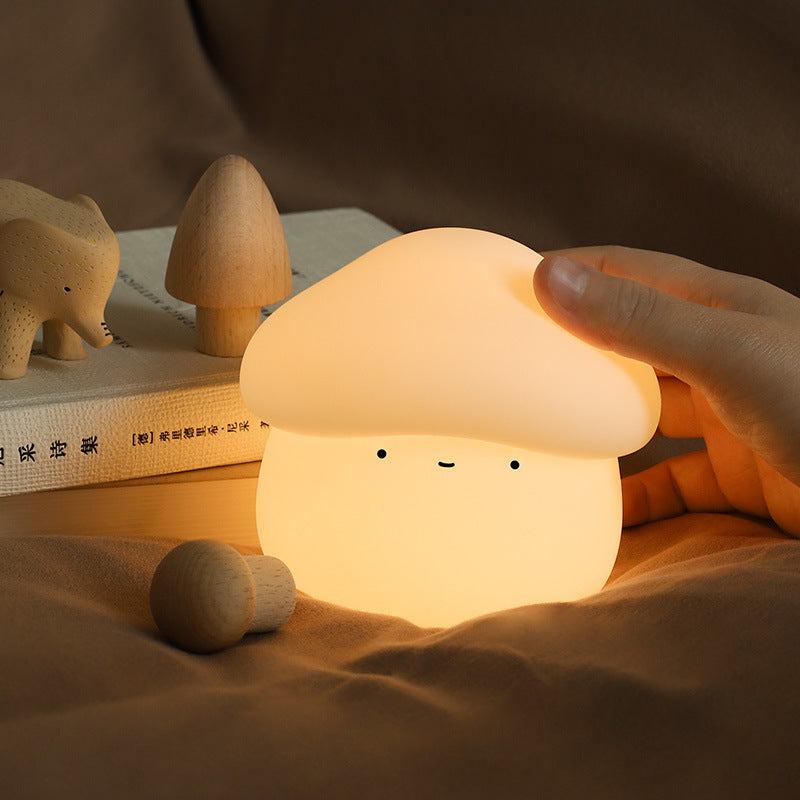 Silicone Mushroom Night Light – Adorable Bedside Lamp for Kids & Adults