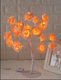 Romantic LED Rose Tree Light – Aesthetic Bedside Table Lamp for Cozy Bedroom Decor