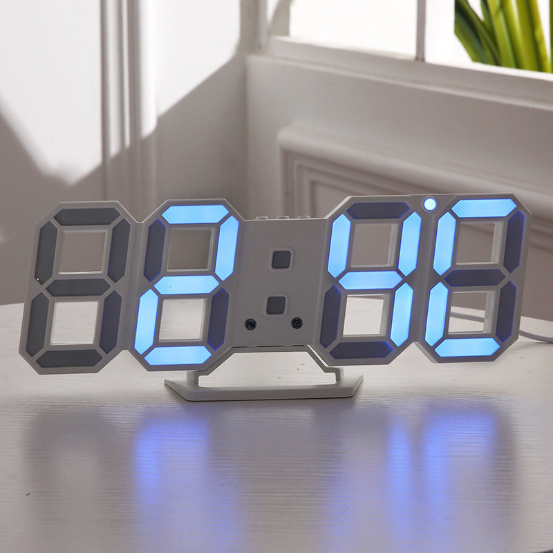 Modern 3D LED Digital Wall Clock – Minimalist Home & Office Decor