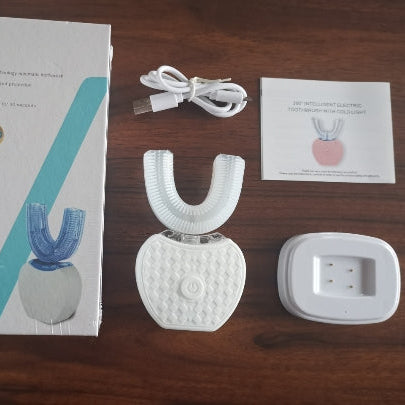 Hands-Free Electric Toothbrush – 360° U-Shape Cleaner for Whiter Teeth