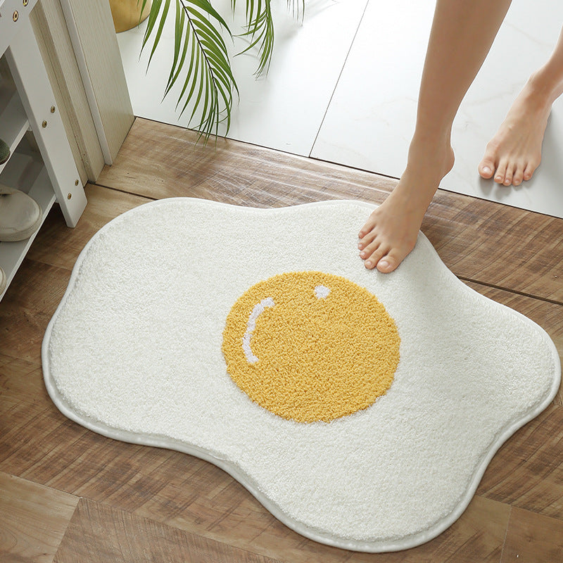 Cute Egg Area Rug – Bathroom, Kitchen & Bedroom Entrance Mat | Trendy Home Decor