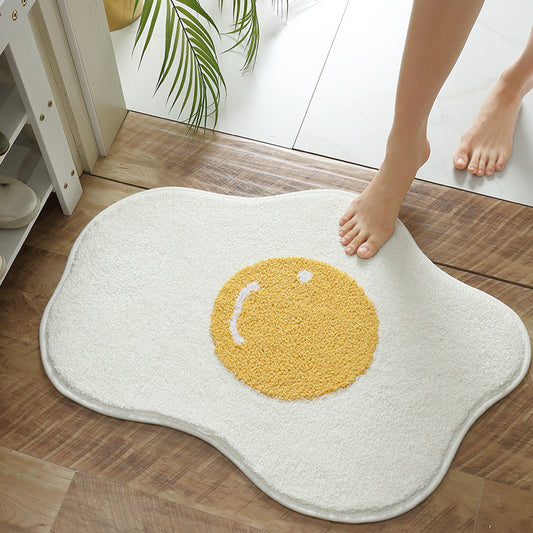 Cute Egg Area Rug – Bathroom, Kitchen & Bedroom Entrance Mat | Trendy Home Decor