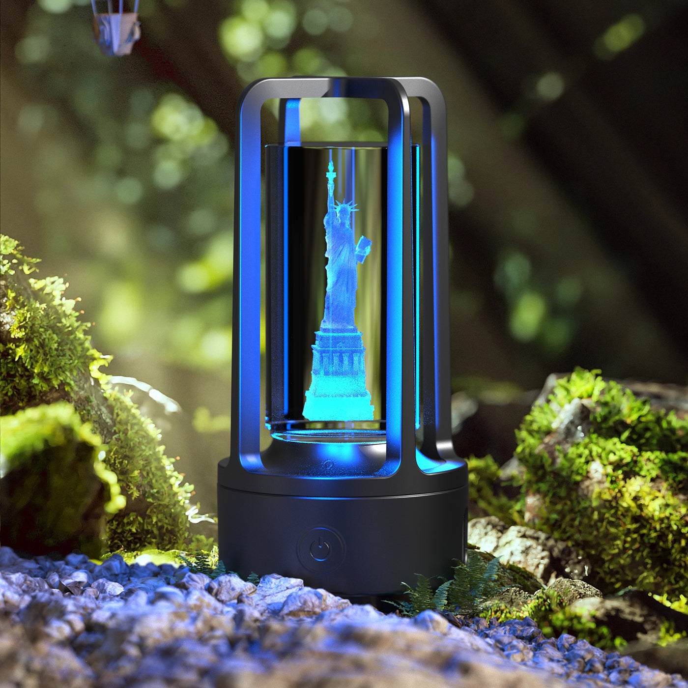 Acrylic Crystal LED Lamp with Bluetooth Speaker – Touch Control Night Light for Bedroom