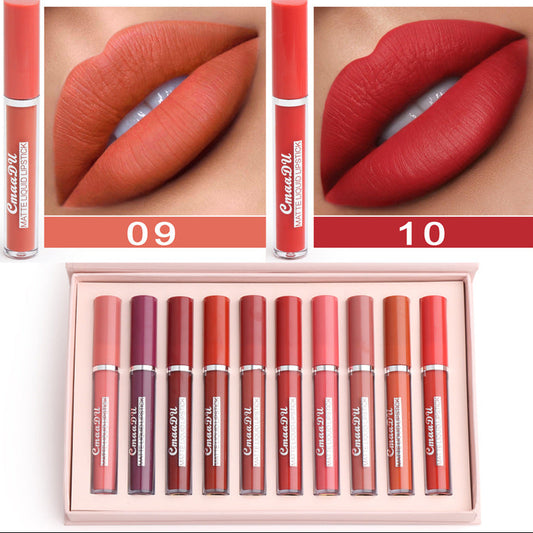 Non-Stick Matte Lipstick – Waterproof, Transfer-Proof Lip Color for Women
