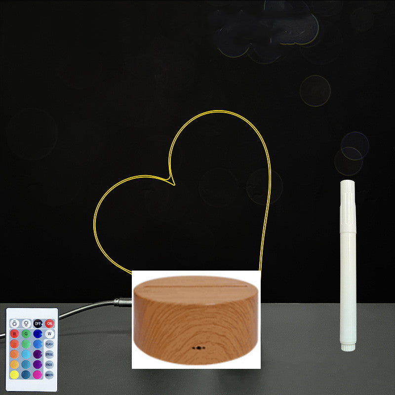 Glow Writing 3D Acrylic Board – LED Message Night Light for Notes, Reminders & Home Decor