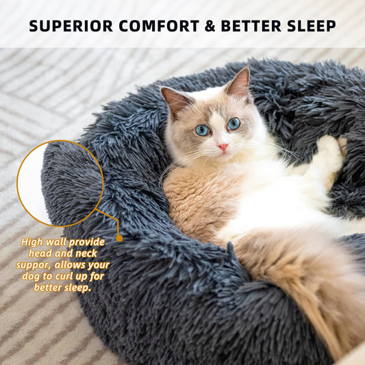 Comfort Pet Bed for Small Dogs – Premium Plush Round Puppy & Cat Nest