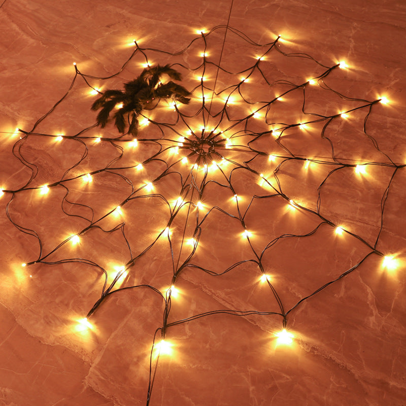 Halloween Spider Web LED Lights – Spooky String Lights